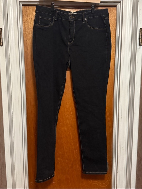 d. jeans Denim - d. jeans New York Sz 16 Black with yellow/gold stitching